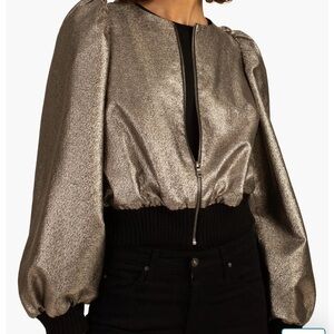 Trina Turk Platinum Bomber Jacket Sz Med.